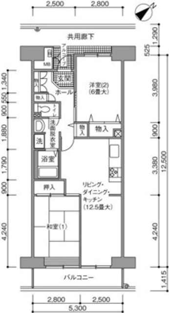 東戸塚ビューハイツ 間取り図