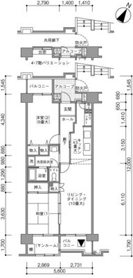 ビューコート仏向 間取り図