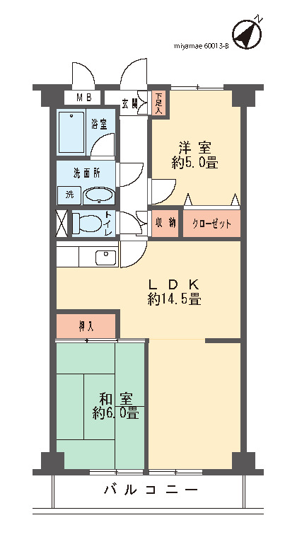 ローズ宮崎台 間取り図