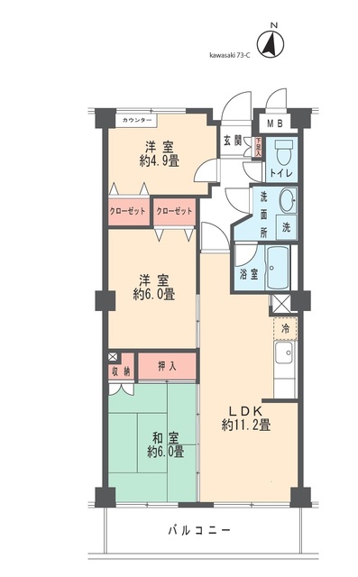 シュライン川崎 間取り図