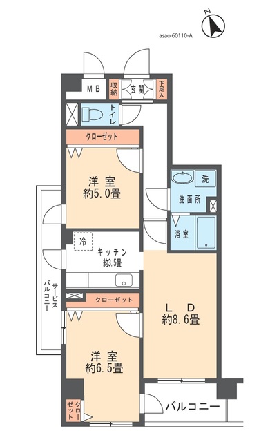 パーシモンヒル吾妻 間取り図