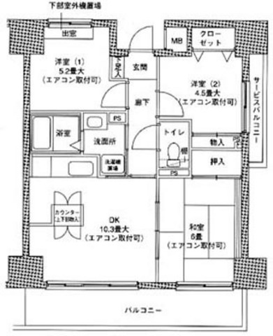 Ｂ．Ｐｅｒｓｉｍｍｏｎ 間取り図