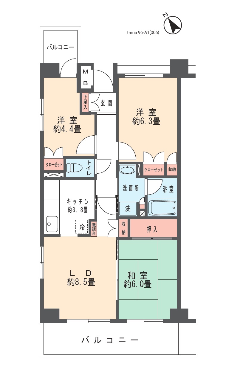 ぺア　ガーデン　生田 間取り図