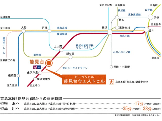 ビーコンヒル能見台ウエストヒル 地図