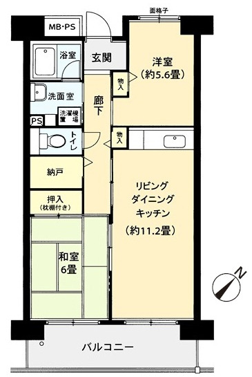 フロール山田町第2 間取り図