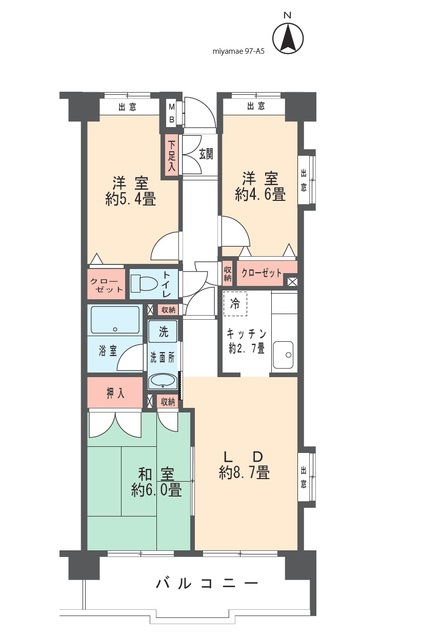 レイメイ宮崎台 間取り図