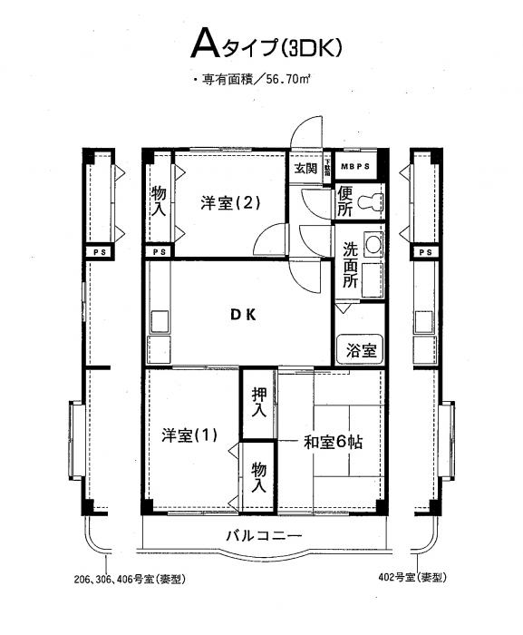 カスタムB棟 間取り図