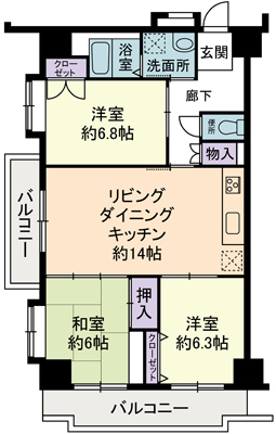 ヒルクレスト湘南 間取り図