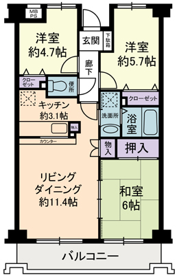 エントピアつきみ野 間取り図