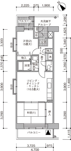 東戸塚ビューハイツ 間取り図