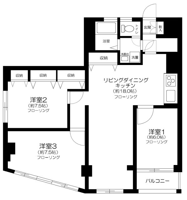 ウェイサイドマンション 間取り図