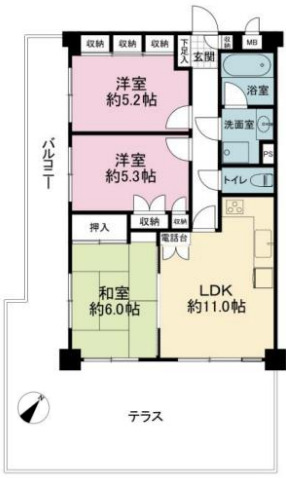 エクセル弘明寺西 間取り図