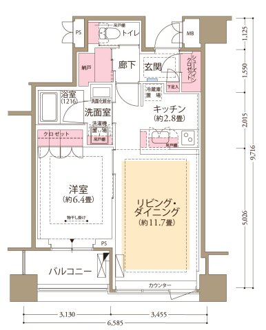 フロール横濱関内 間取り図