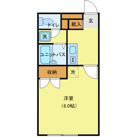 アンプルール ブワ 武蔵中原 間取り図