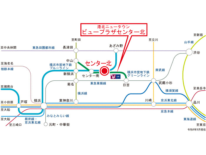 港北ニュータウン　ビュープラザセンター北 地図