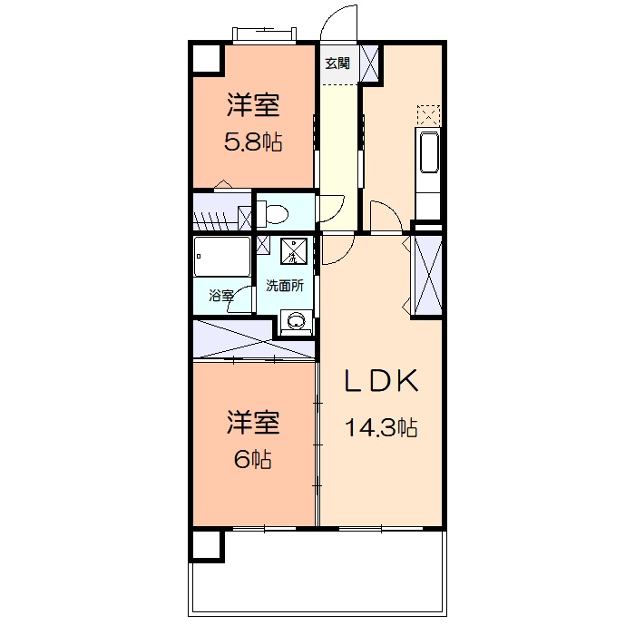 グリーンハイム5 間取り図