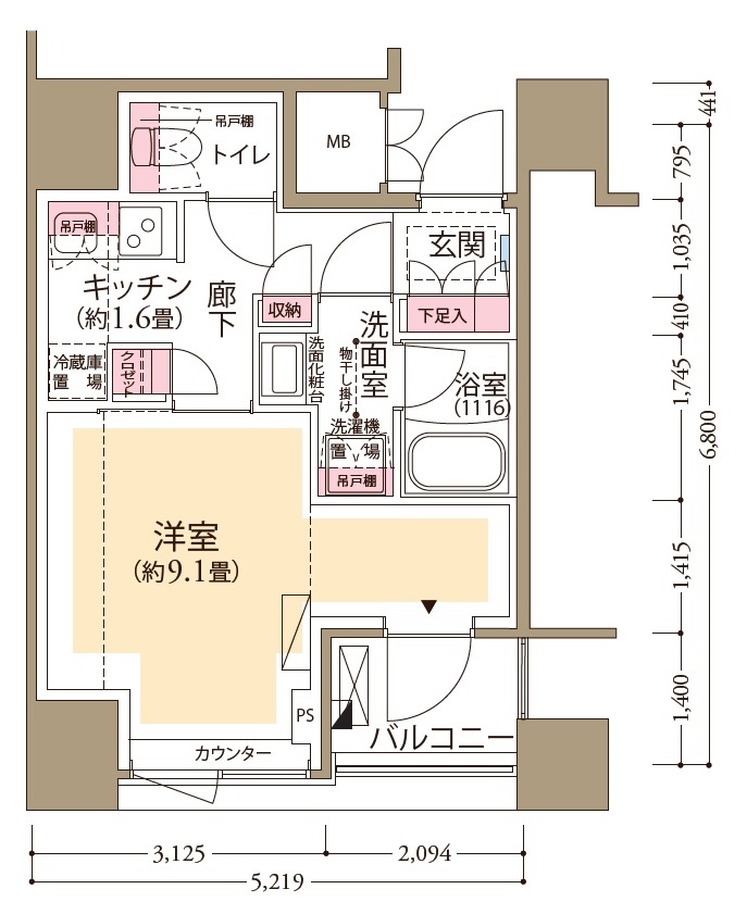 フロール横濱関内 間取り図