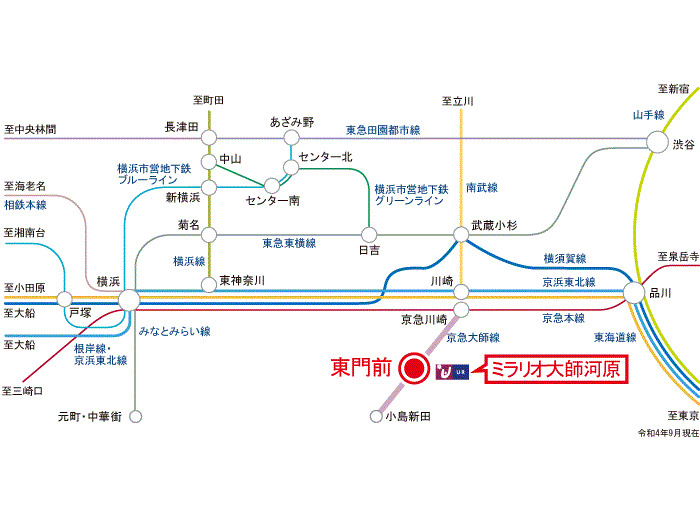 ミラリオ大師河原 地図