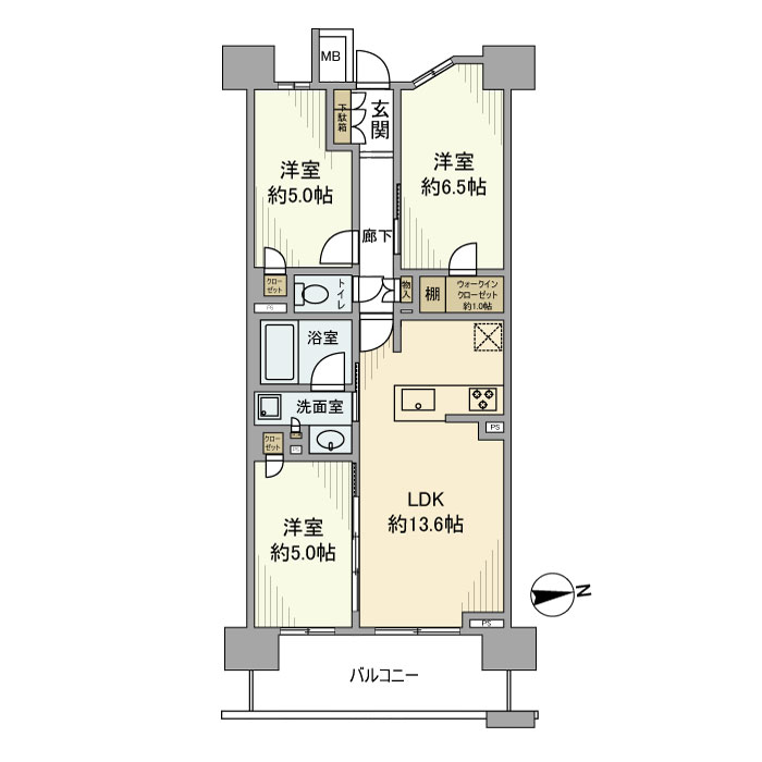 クレストプライムレジデンスパーク五番街 間取り図