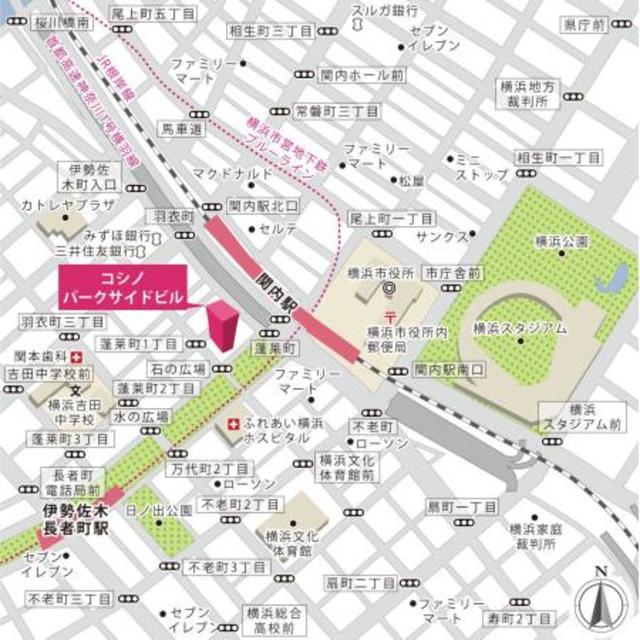 コシノパークサイドビル 地図