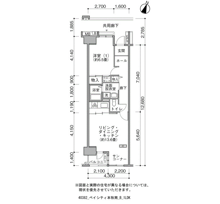 ベイシティ本牧南 間取り図