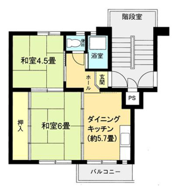 浦賀第1　5号棟 間取り図