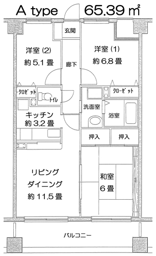 ポワール若葉台 間取り図