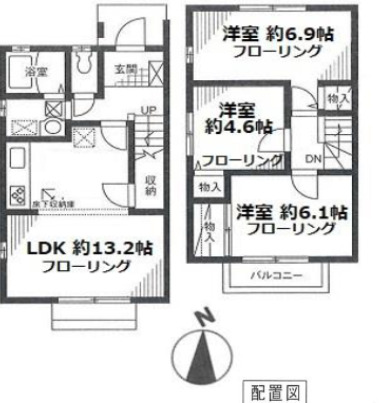 グリーンヒルズA棟 間取り図