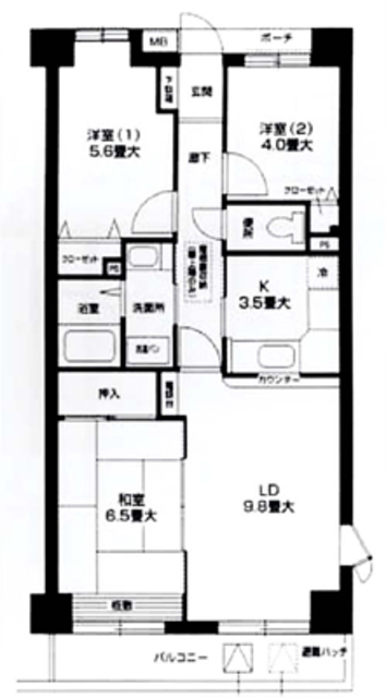 オクトス市ヶ尾 間取り図