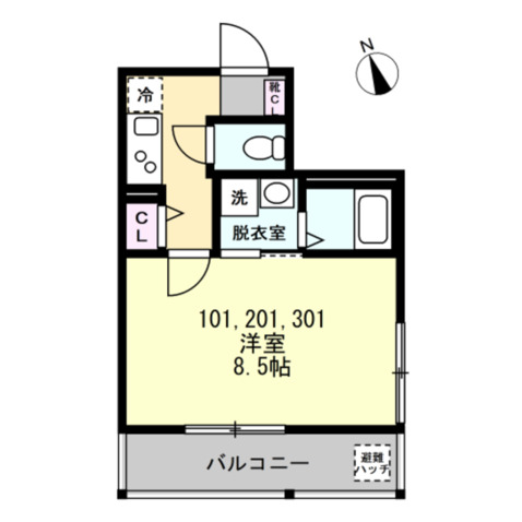 ベイルームソラーナ生麦 間取り図