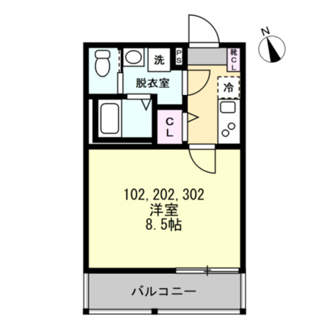 ベイルームソラーナ生麦 間取り図