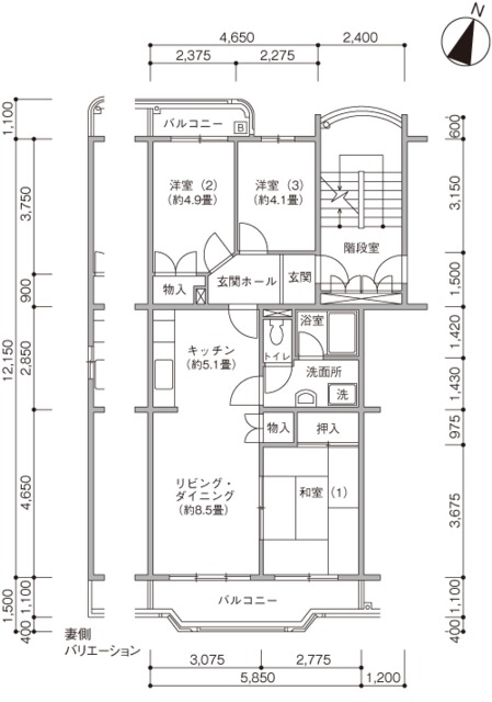 南永田第二 間取り図