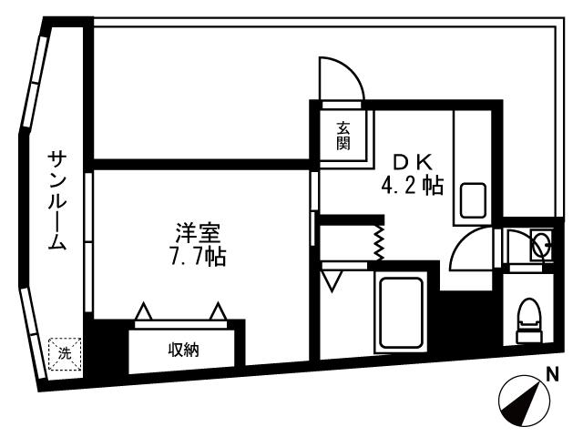 プラーズ新川通 間取り図