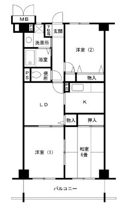 パークヒルズ三部 間取り図