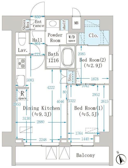 クレインメゾン新川通 間取り図