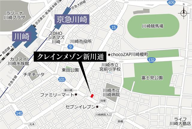 クレインメゾン新川通 地図