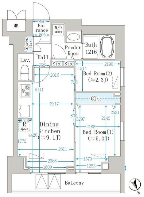 クレインメゾン新川通 間取り図