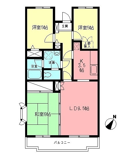 原当麻Mハイツ 間取り図