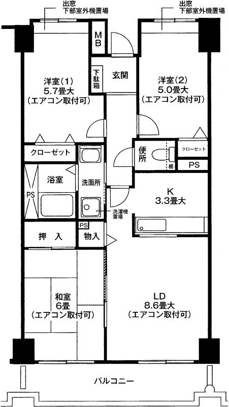 ヴェルドミール仲町台 間取り図