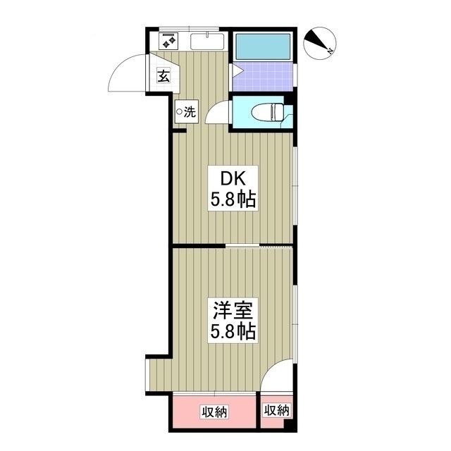 コーポイワセ 間取り図