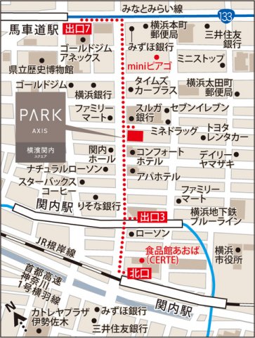 パークアクシス横濱関内ＳＱＵＡＲＥ 地図